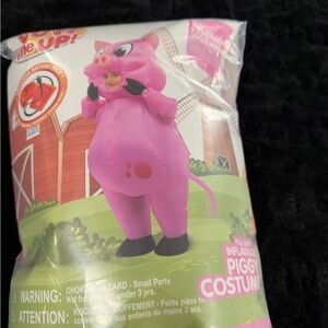 Inflatable Pink Piggy Costume for Kids